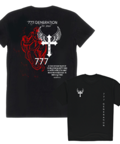 777 GENERATION RED ANGELS BLACK T-SHIRT