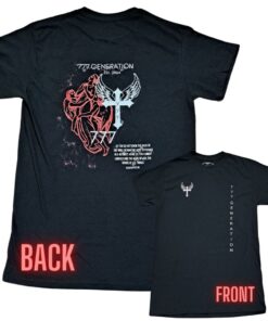 777 GENERATION RED ANGELS BLACK T-SHIRT