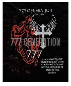 777 GENERATION RED ANGELS BLACK T-SHIRT