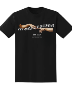 777 GENERATION CREATION OF ADAM BLACK T-SHIRT