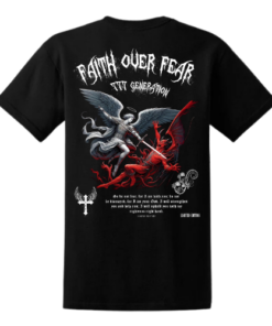 777 GENERATION FAITH OVER FEAR BLACK T-SHIRT